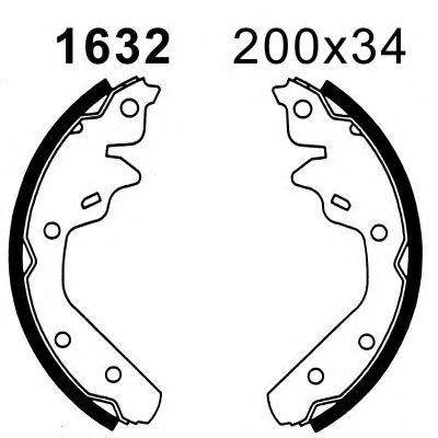 Комплект тормозных колодок BSF 01632