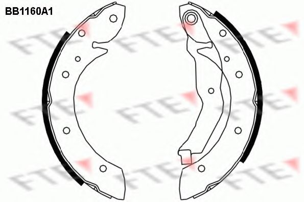 Комплект тормозных колодок FTE BB1160A1