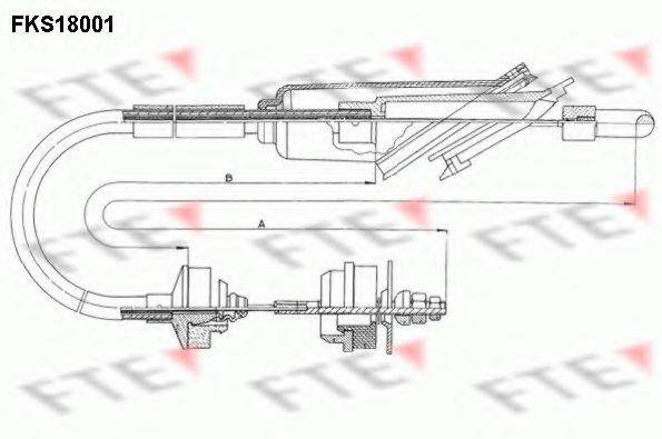 Трос, управление сцеплением FTE FKS18001