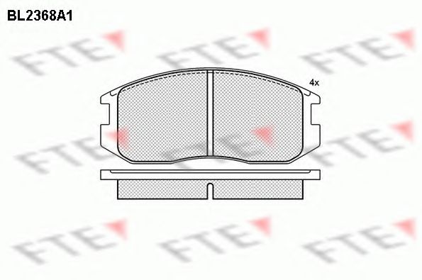 Комплект тормозных колодок, дисковый тормоз FTE BL2368A1