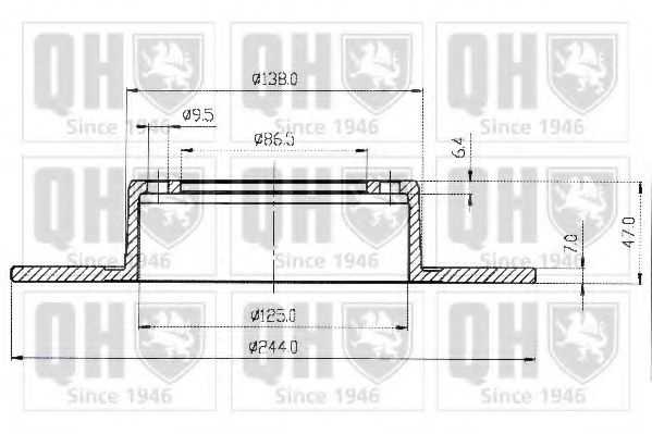 Тормозной диск QUINTON HAZELL BDC3142