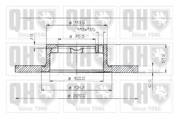 Тормозной диск QUINTON HAZELL BDC3383