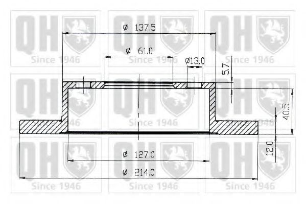 Тормозной диск QUINTON HAZELL BDC3753