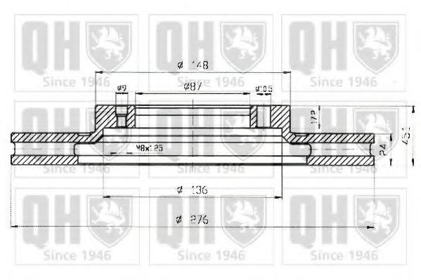 Тормозной диск QUINTON HAZELL BDC4774