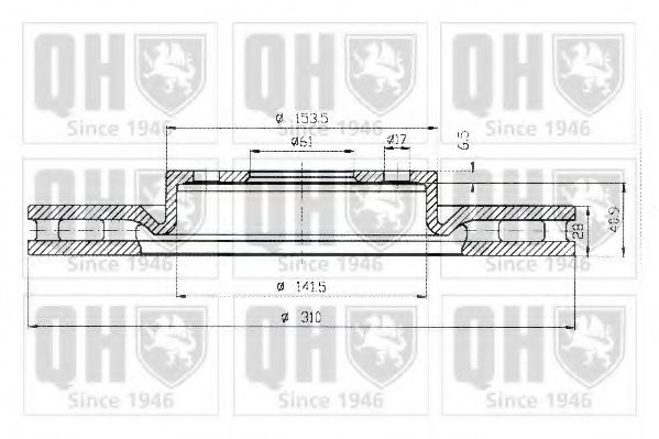 Тормозной диск QUINTON HAZELL BDC5158