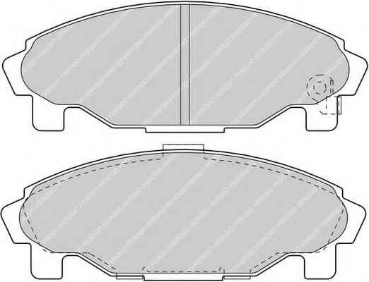 Комплект тормозных колодок, дисковый тормоз FERODO FDB1009