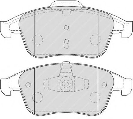 Комплект тормозных колодок, дисковый тормоз FERODO FSL4068