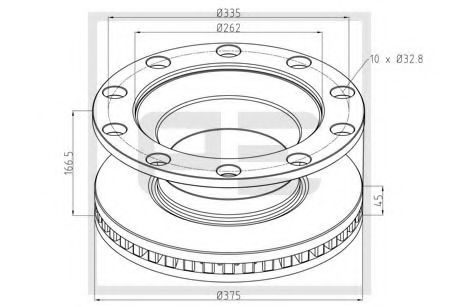 Тормозной диск PE Automotive 256.055-00A