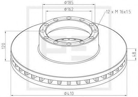 Тормозной диск PE Automotive 316.000-00A