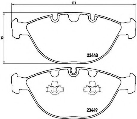 Комплект тормозных колодок, дисковый тормоз BREMBO P 06 028