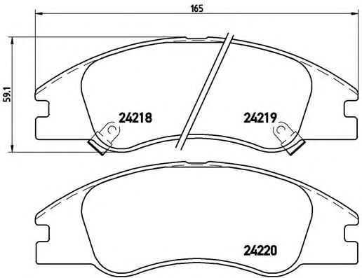 Комплект тормозных колодок, дисковый тормоз BREMBO P 30 042