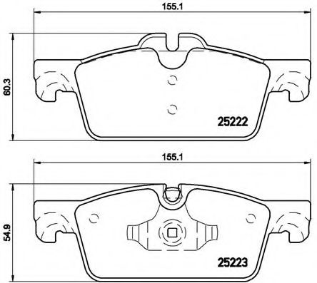 Комплект тормозных колодок, дисковый тормоз BREMBO P 61 112