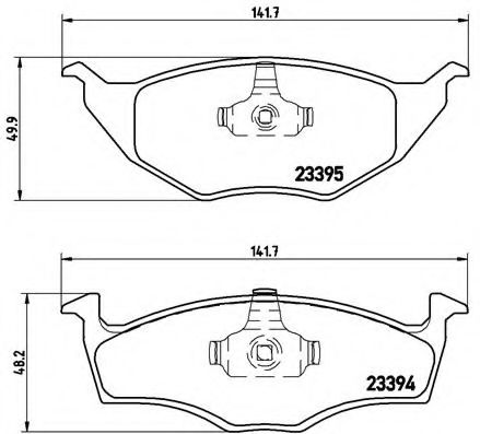 Комплект тормозных колодок, дисковый тормоз BREMBO P 85 055