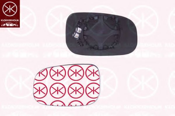 Зеркальное стекло, наружное зеркало KLOKKERHOLM 90091063