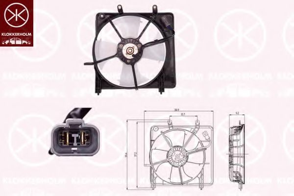 Вентилятор, охлаждение двигателя KLOKKERHOLM 29012601