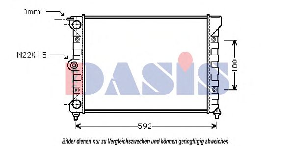 Радиатор, охлаждение двигателя AKS DASIS 040190N