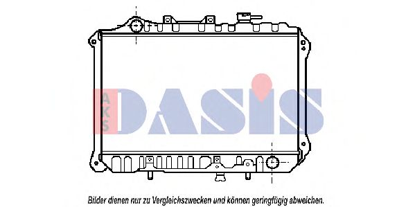Радиатор, охлаждение двигателя AKS DASIS 110130N
