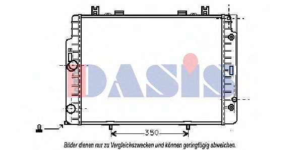 Радиатор, охлаждение двигателя AKS DASIS 121460N