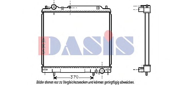 Радиатор, охлаждение двигателя AKS DASIS 140091N