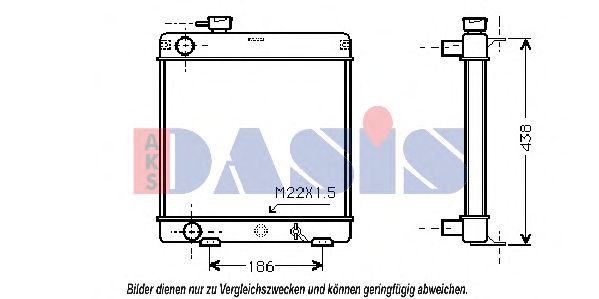 Радиатор, охлаждение двигателя AKS DASIS 160020N