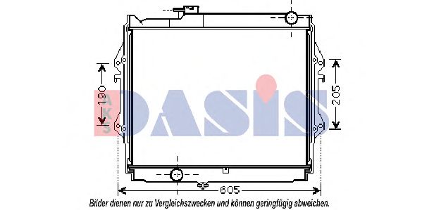 Радиатор, охлаждение двигателя AKS DASIS 210208N