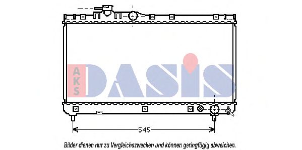 Радиатор, охлаждение двигателя AKS DASIS 211690N