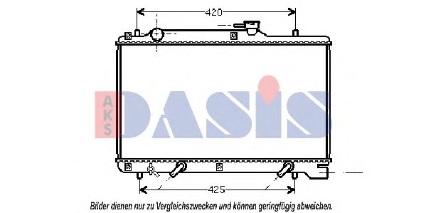 Радиатор, охлаждение двигателя AKS DASIS 320014N