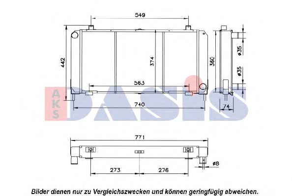 Радиатор, охлаждение двигателя AKS DASIS 400450N