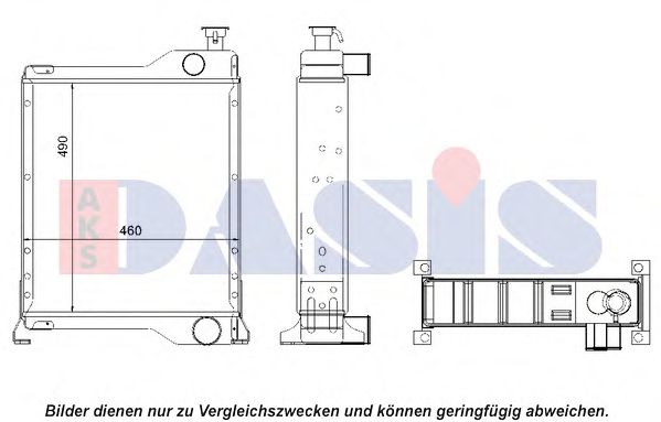 Радиатор, охлаждение двигателя AKS DASIS 440022N