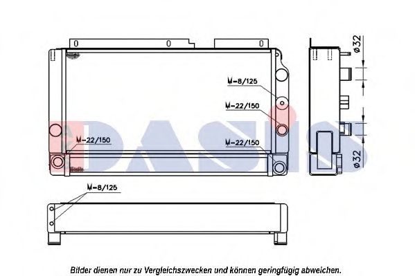 Радиатор, охлаждение двигателя AKS DASIS 440188N