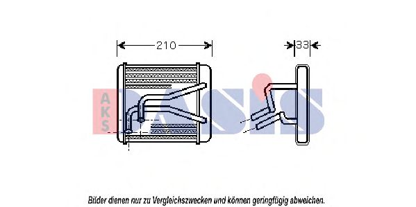 Теплообменник, отопление салона AKS DASIS 519012N