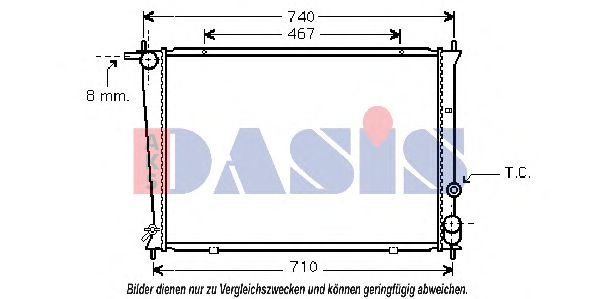 Радиатор, охлаждение двигателя AKS DASIS 560005N