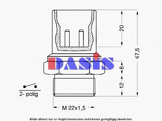 Термовыключатель, вентилятор радиатора AKS DASIS 603188D