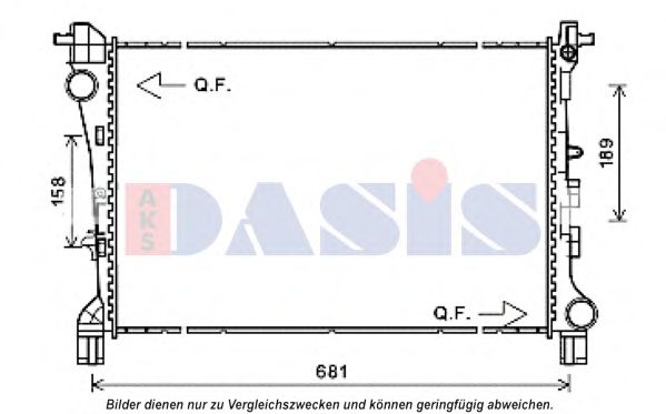 Радиатор, охлаждение двигателя AKS DASIS 080114N