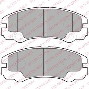 Комплект тормозных колодок, дисковый тормоз DELPHI LP1552