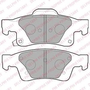 Комплект тормозных колодок, дисковый тормоз DELPHI LP2251