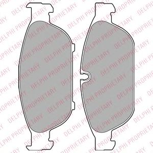 Комплект тормозных колодок, дисковый тормоз DELPHI LP2301
