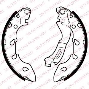 Комплект тормозных колодок DELPHI LS2047