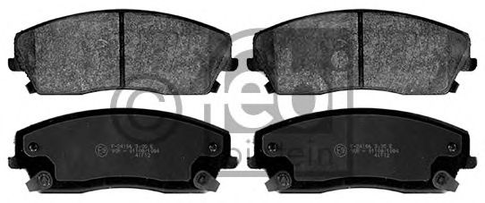 Комплект тормозных колодок, дисковый тормоз FEBI BILSTEIN 116108