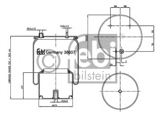 Кожух пневматической рессоры FEBI BILSTEIN 38607