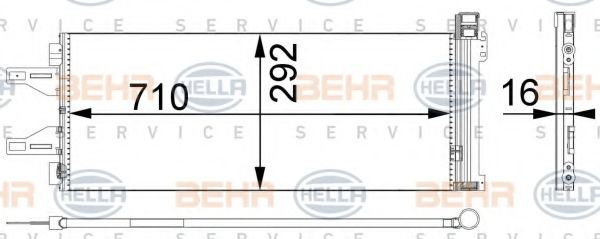 Конденсатор, кондиционер BEHR HELLA SERVICE 8FC 351 301-661