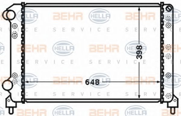 Радиатор, охлаждение двигателя BEHR HELLA SERVICE 8MK 376 767-691