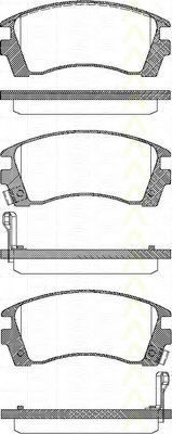 Комплект тормозных колодок, дисковый тормоз TRISCAN 8110 14004