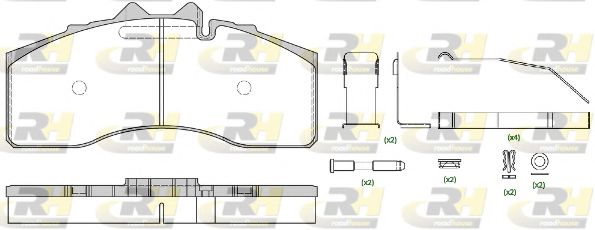 Комплект тормозных колодок, дисковый тормоз ROADHOUSE JSX 21474.80