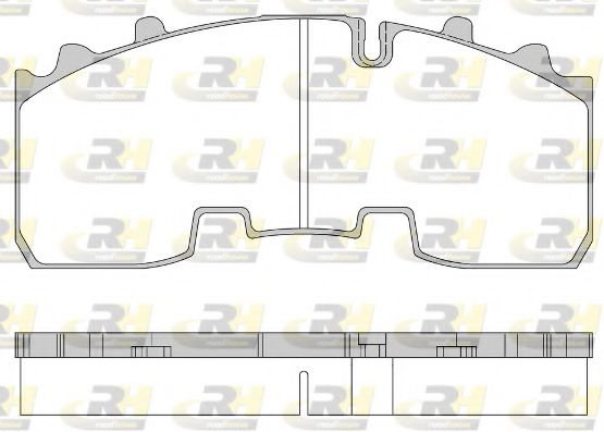 Комплект тормозных колодок, дисковый тормоз ROADHOUSE JSX 21556.00