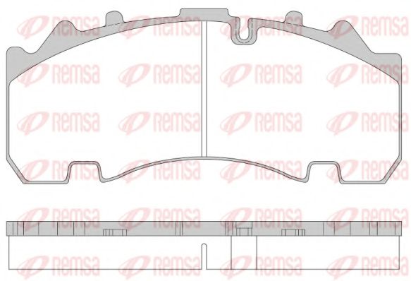 Комплект тормозных колодок, дисковый тормоз REMSA JCA 1554.00