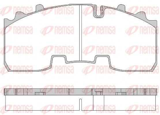 Комплект тормозных колодок, дисковый тормоз REMSA JCA 1556.00