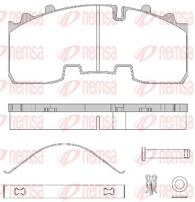 Комплект тормозных колодок, дисковый тормоз REMSA JCA 1556.80