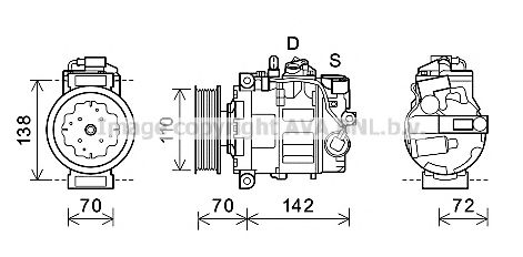 Компрессор, кондиционер AVA QUALITY COOLING AIK381