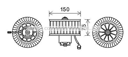 Электродвигатель, вентиляция салона AVA QUALITY COOLING BW8485